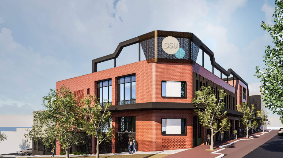 A three storey commercial development.